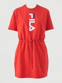 Image of Fila Oribe Oversized T-Shirt Dress - Red