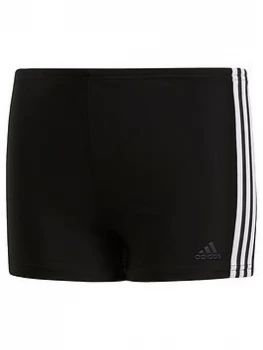 Image of Boys, adidas Swim Fit Boxer 3 Stripe Youth - Black/White, Size 3-4 Years
