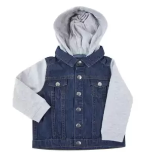 Image of Larkwood Childrens/Kids Denim Hooded Jacket (2-3 Years) (Denim Blue)