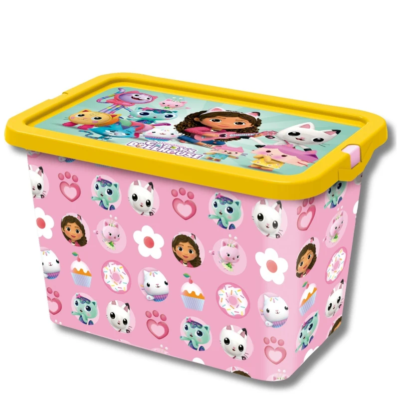 Image of Gabbys Dollhouse Gabby's DollHouse Storage Boxes - Pink Pink One Size