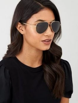 Image of Versace Aviator Sunglasses - Gold