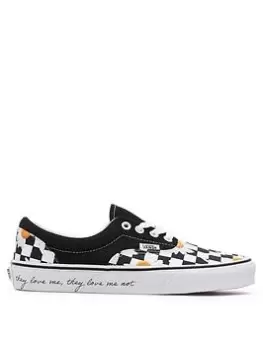 Image of Vans Ua Era, Black/White/Yellow, Size 4, Women