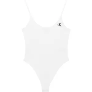 Image of Calvin Klein Jeans Ck Rib Strappy Body - White
