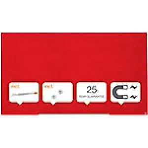 Image of Nobo Widescreen Glass Board Glass Red 190 x 100 cm