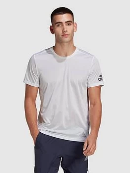 Image of adidas Run It Badge Of Sport T-Shirt - White Size M Men