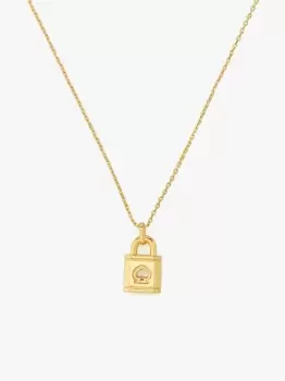 Image of Lock And Spade Mini Pendant - Gold. - One Size
