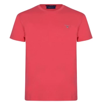Image of Gant Crew Logo T Shirt - Pink 622