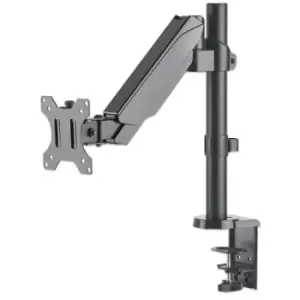 Image of Manhattan TV & Monitor Mount Desk Full Motion (Gas Spring) 1 screen Screen Sizes: 10-27" Black Clamp or Grommet Assembly VESA 75x75 to 100x100mm Max 8