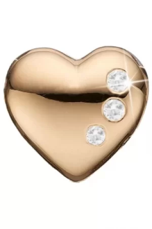 Image of Ladies Christina Gold Plated Sterling Silver Secret Hearts Bead Charm 623-G06