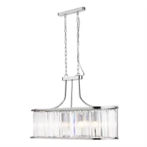 Image of Victoria 5 Light Bar Pendant Chrome, with Glass, E27