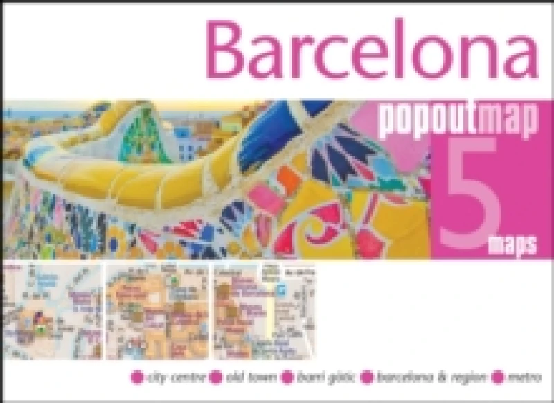 Image of Barcelona PopOut Map : Pocket size, pop up map of Barcelona city centre Sheet map, folded