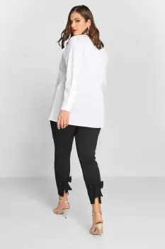 Image of Bow Hem Tapered Trousers