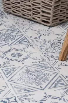 Image of Pack of 11 1sqm Peel and Stick Floor Tiles - White - Vinyl