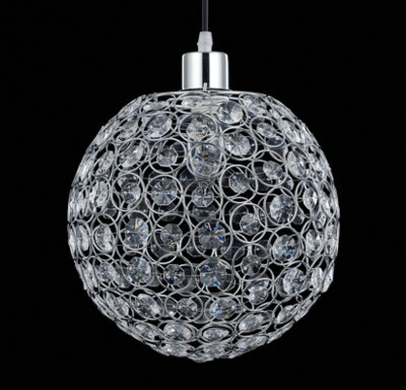 Image of Innoteck Compact Acrylic Spherical Pendant Lampshade - Chrome