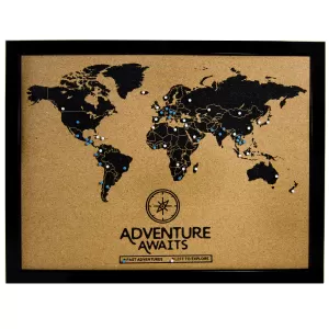 Image of Cork Board World Travel Map