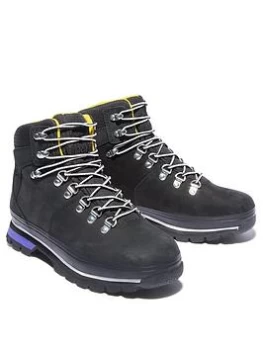 Image of Timberland Euro Hiker Ankle Boot - Black/Yellow, Size 4, Women