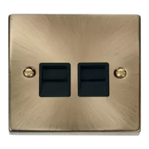Image of Click Scolmore Deco 2 Gang Master Telephone Socket - VPAB121BK