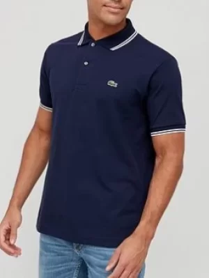Image of Lacoste Lacoste Sportswear Classic Tipped Polo, Navy, Size L, Men