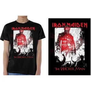 Image of Iron Maiden - The Wicker Man Smoke Mens Medium T-Shirt - Black