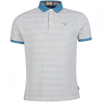 Image of Barbour Chris Printed Polo Shirt - Blue BU53