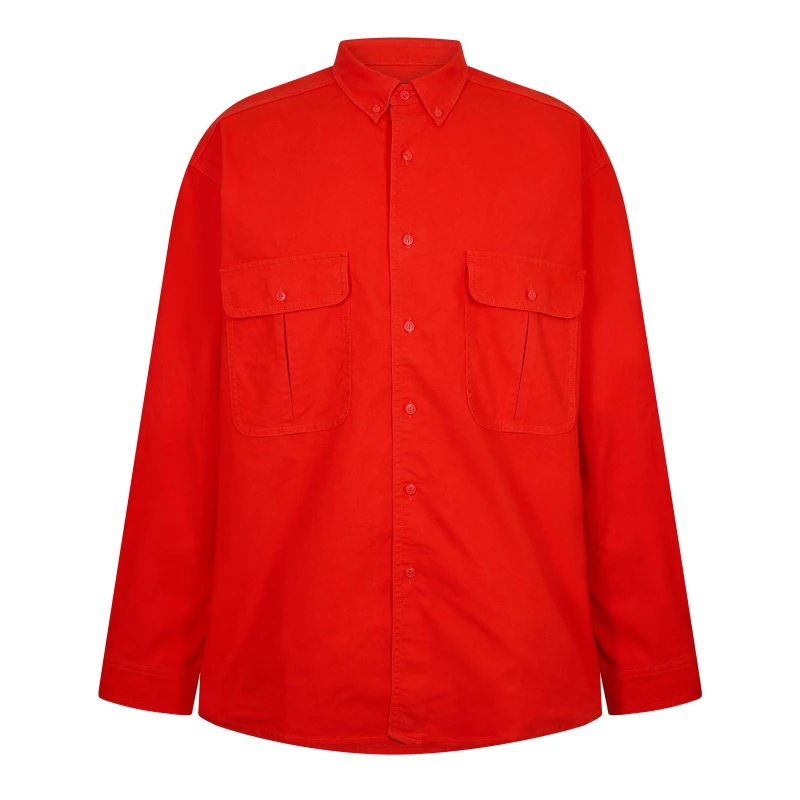 Image of Levis Mens Skate Woven Overshirt Fiery Red male S