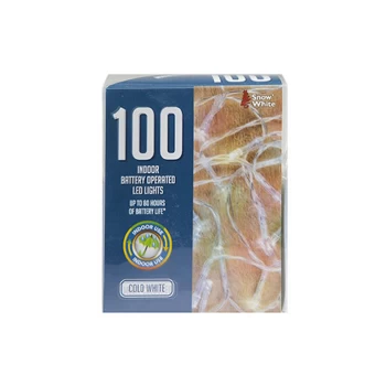 Image of Snow White Battery Operated Indoor LED Lights - White x100