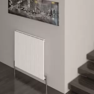 Image of Monza Horizontal Single Aluminium Radiator 600x660 3063 BTUs Textured White - White