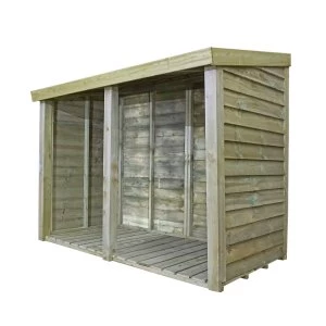 Image of Mercia Premium Pressure Treated Double Log Store - 3 x 6ft
