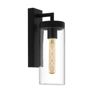 Image of Eglo Bovolone Black Steel Exterior Wall Light
