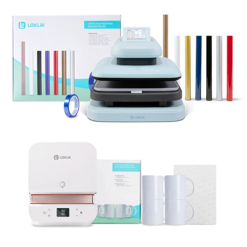 Image of LOKLIK ImPress Smart Auto 2 Heat Press - Bubble Blue 6976230000698