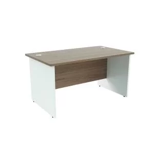 Image of Jemini Rectangular Panel End Desk 1400x800x730mm Grey Oak KF804710