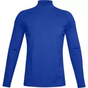 Image of Under Armour ColdGear Mock T Shirt Mens - Blue