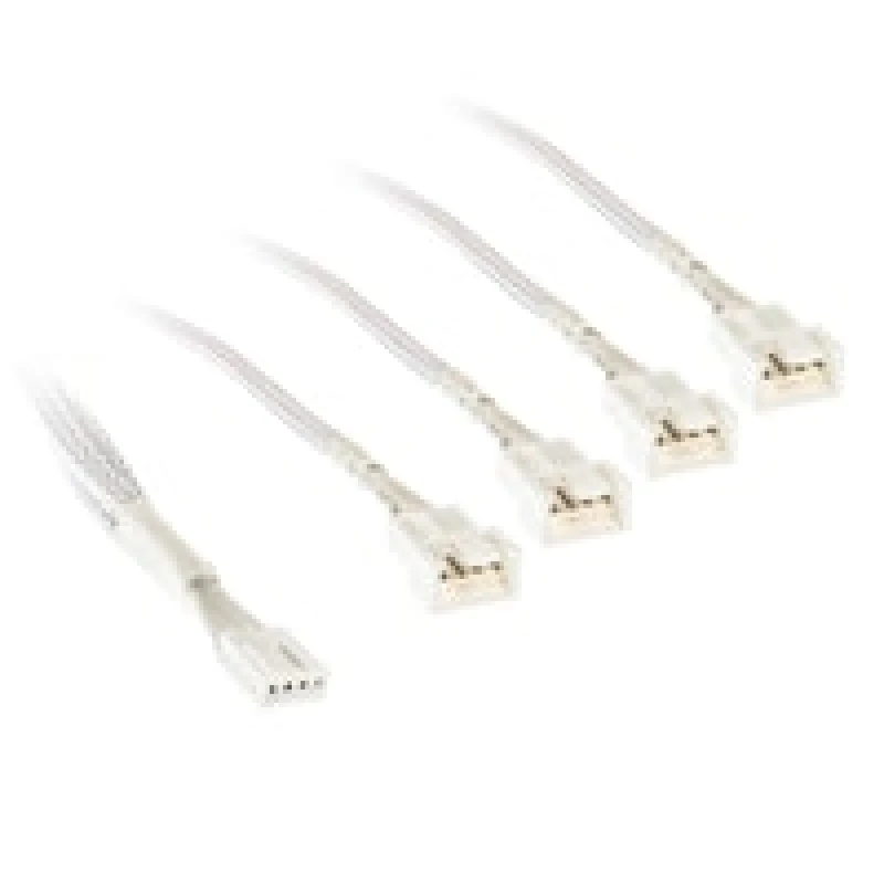 Image of Kolink 1-4 PWM Braided White Splitter Cable - 35cm