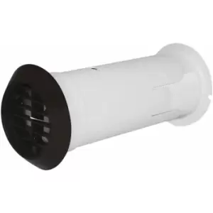 Image of Manrose Extractor Fan Ducting Back Draught Shutter Internal Fit Wall Kit Brown - Brown