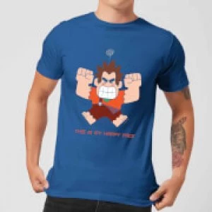 Image of Wreck-it Ralph This Is My Happy Face Mens T-Shirt - Royal Blue - S