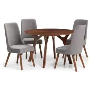 Image of Ophelia - Round Dining Room Table Walnut