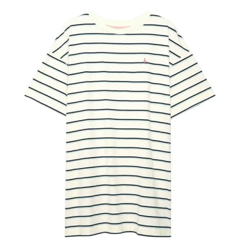 Image of Jack Wills Carignan Stripe T-Shirt Mini Dress - White