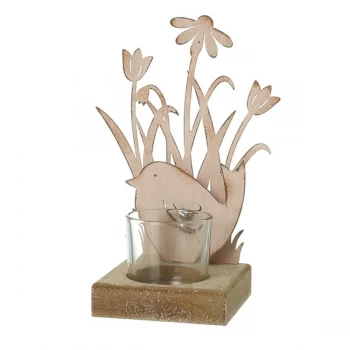 Image of Metal Bird Tea Light Holder By Heaven Sends