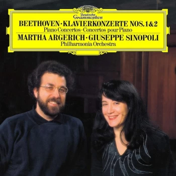 Image of Beethoven Martha Argerich, Giuseppe Sinopoli, Philharmonia Orchestra - Piano Concertos Nos. 1 & 2 Vinyl