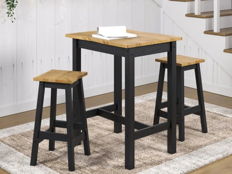 Image of Core Corona Black Small Rectangular Dining Set