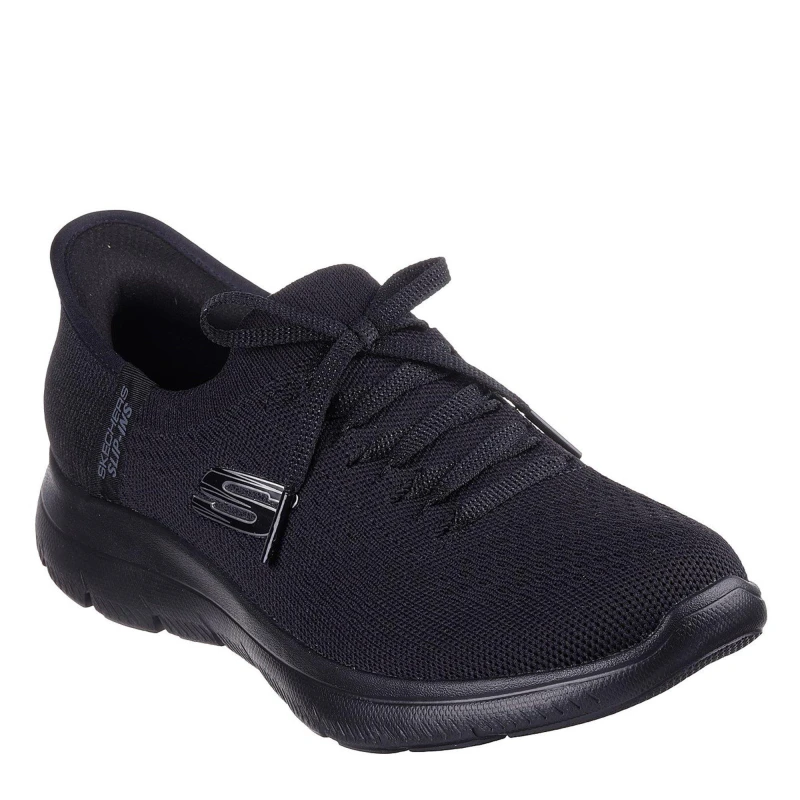 Image of Skechers Slip In Summit Runners Womens - Black 4