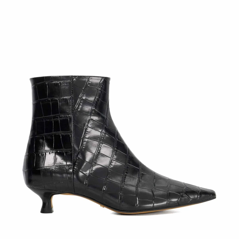 Image of Dune London Womens 'Odore' Leather Ankle Boots in Black Size: 6 Black Female 6