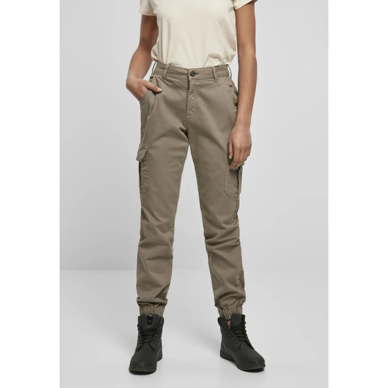 Image of Urban Classics Womens trousers Urban Classics high waist cargo Marron Female 29
