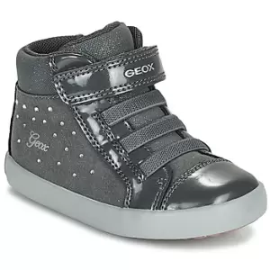 Image of Geox GISLI Girls Childrens Shoes (High-top Trainers) in Grey - Sizes 7 toddler,7.5 toddler,8.5 toddler,9.5 toddler