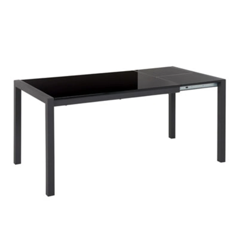 Image of Beliani Extending Dining Table Granada Black 120/160 Cm 80 Cm