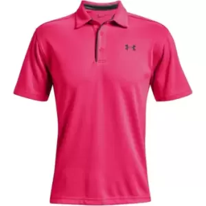 Image of Under Armour Tech Polo Shirt Mens - Pink