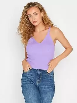 Image of Long Tall Sally Purple Rib Knitted Cami, Purple, Size 22-24, Women