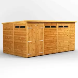 Image of Power 14' x 8' Pent Double Door Security Shed