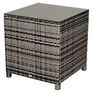 Image of Outsunny Rattan Side Table 867-045 Grey
