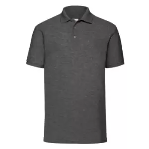 Image of Fruit Of The Loom Mens 65/35 Pique Short Sleeve Polo Shirt (L) (Dark Heather)
